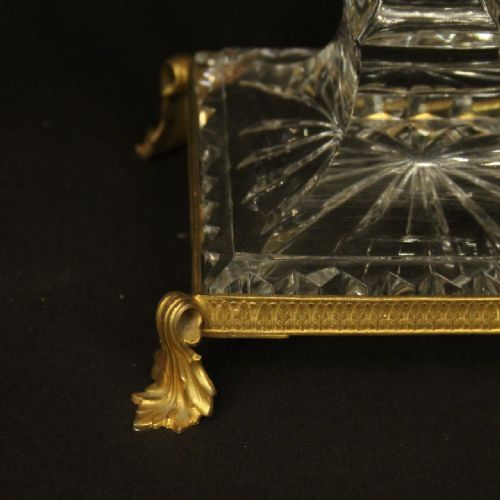 FRENCH CRYSTAL BOWL ON BRONZE BASE - ADDITIONAL PHOTO 6
