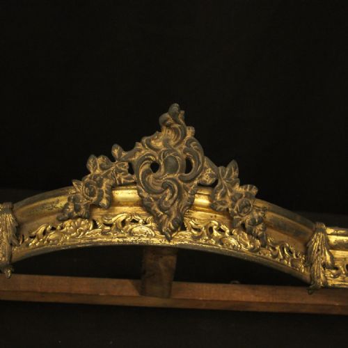 FRENCH 19TH C BRONZE ANTIQUE BED CORONET - ADDITIONAL PHOTO 1