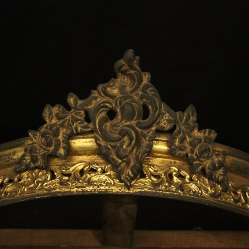 FRENCH 19TH C BRONZE ANTIQUE BED CORONET - ADDITIONAL PHOTO 2