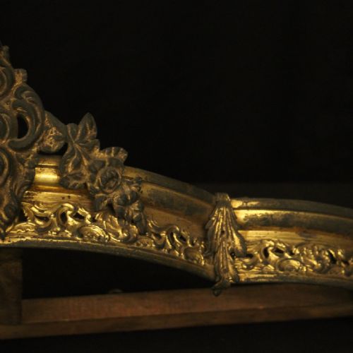FRENCH 19TH C BRONZE ANTIQUE BED CORONET - ADDITIONAL PHOTO 5