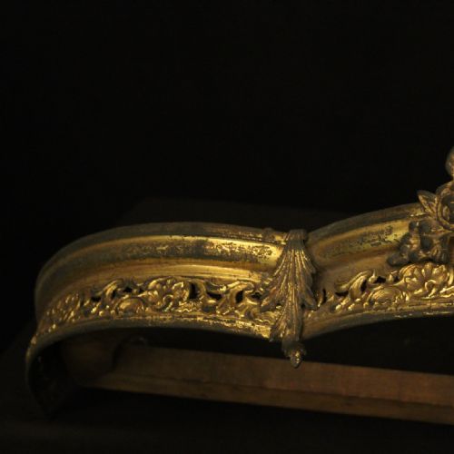 FRENCH 19TH C BRONZE ANTIQUE BED CORONET - ADDITIONAL PHOTO 7