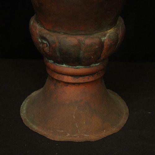 FRENCH LATE 19TH C DECORATIVE SINGLE COPPER ANTIQUE FINIAL - ADDITIONAL PHOTO 7