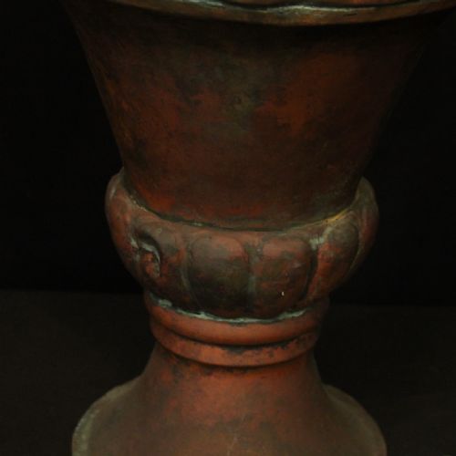 FRENCH LATE 19TH C DECORATIVE SINGLE COPPER ANTIQUE FINIAL - ADDITIONAL PHOTO 8