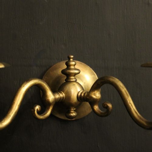 ENGLISH SET OF 4 TWIN ARM ANTIQUE WALL LIGHTS - ADDITIONAL PHOTO 5