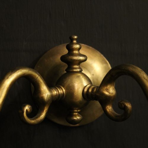 ENGLISH SET OF 4 TWIN ARM ANTIQUE WALL LIGHTS - ADDITIONAL PHOTO 6