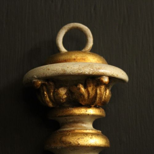 ITALIAN SET OF 4 POLYCHROME GILDED WALL LIGHTS - ADDITIONAL PHOTO 6
