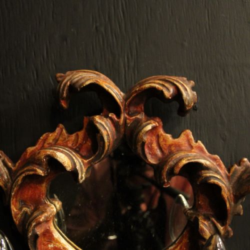 ITALIAN PAIR GILTWOOD TWIN ARM ANTIQUE GIRANDOLES - ADDITIONAL PHOTO 6