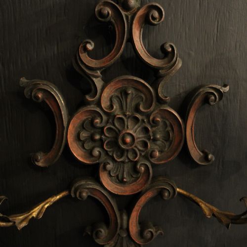 ITALIAN PAIR OF WOODEN WALL LIGHTS - ADDITIONAL PHOTO 6