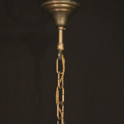 FRENCH LARGE BRONZE 8 LIGHT ANTIQUE CHANDELIER - ADDITIONAL PHOTO 9