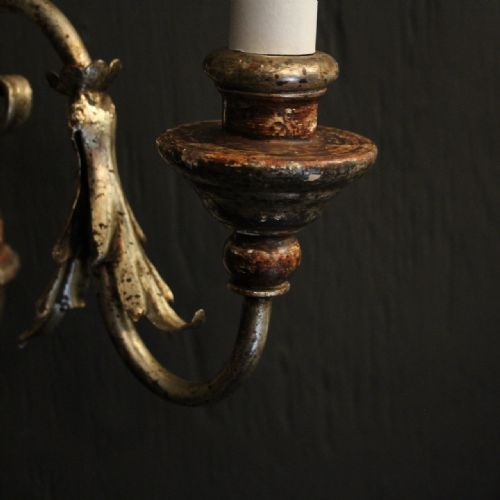 ITALIAN PAIR OF POLYCHROME TWIN ARM WALL LIGHTS - ADDITIONAL PHOTO 2