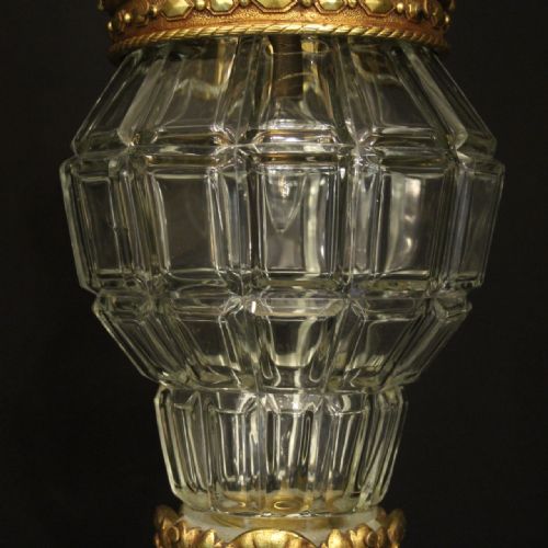 FRENCH GILDED BRONZE 19TH CENTURY VERSAILLES ANTIQUE HALL LANTERN - ADDITIONAL PHOTO 4