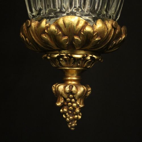 FRENCH GILDED BRONZE 19TH CENTURY VERSAILLES ANTIQUE HALL LANTERN - ADDITIONAL PHOTO 8