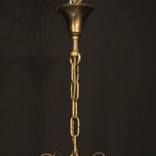 FRENCH GILDED 9 LIGHT ANTIQUE CRYSTAL ANTIQUE CHANDELIER - ADDITIONAL PHOTO 9