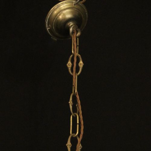 FRENCH GILDED CRYSTAL 6 LIGHT ANTIQUE CRYSTAL CHANDELIER - ADDITIONAL PHOTO 9
