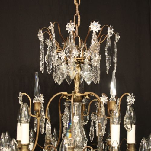 FRENCH BRONZE 18 LIGHT DOUBLE TIERED ANTIQUE CHANDELIER - ADDITIONAL PHOTO 9