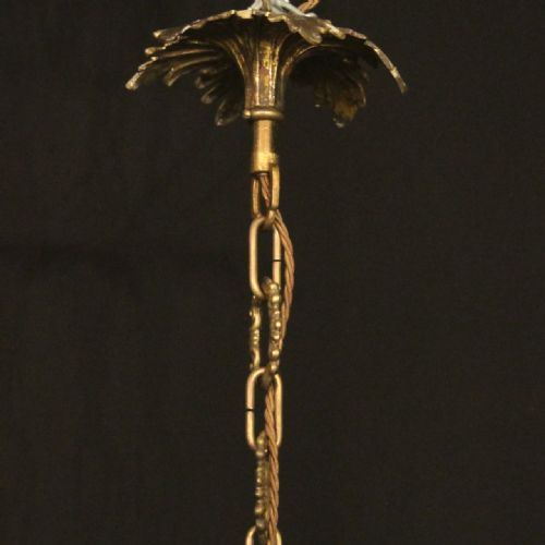 FRENCH GILDED BRONZE CRYSTAL 12 LIGHT ANTIQUE CHANDELIER - ADDITIONAL PHOTO 9