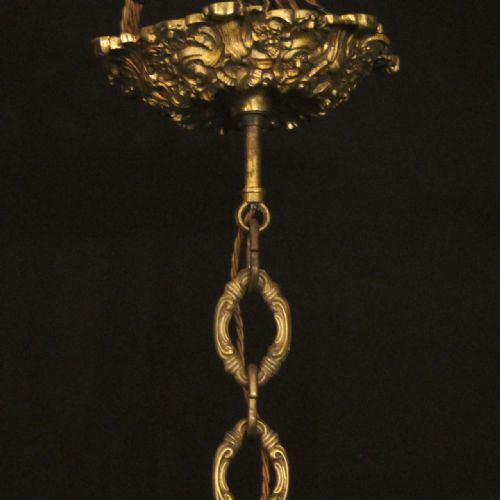 FRENCH LARGE GILDED BRONZE CRYSTAL 12 LIGHT ANTIQUE CHANDELIER - ADDITIONAL PHOTO 9