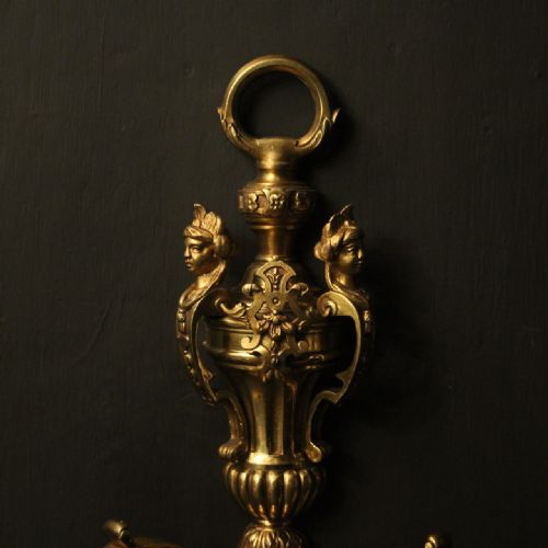 ENGLISH PAIR OF GILDED BRONZE ANTIQUE WALL LIGHTS - ADDITIONAL PHOTO 2