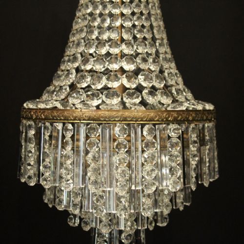 FRENCH TENT WATERFALL SINGLE LIGHT CHANDELIER - ADDITIONAL PHOTO 1