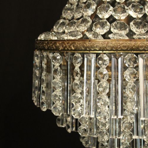 FRENCH TENT WATERFALL SINGLE LIGHT CHANDELIER - ADDITIONAL PHOTO 9