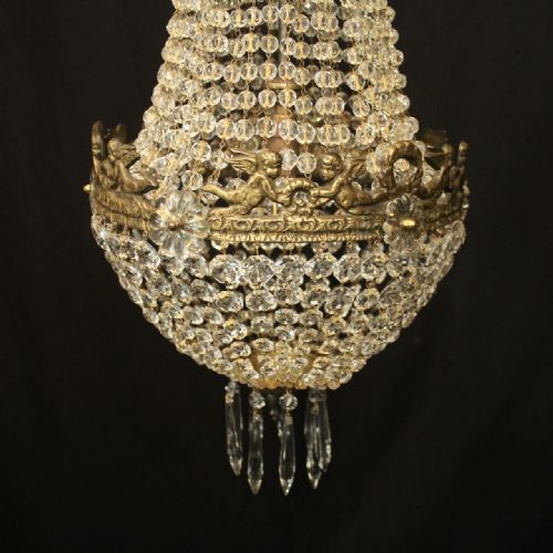 FRENCH TENT WATERFALL SINGLE LIGHT CHANDELIER - ADDITIONAL PHOTO 1