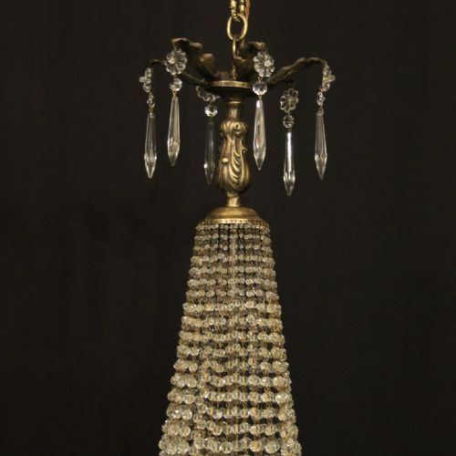 FRENCH TENT WATERFALL SINGLE LIGHT CHANDELIER - ADDITIONAL PHOTO 4