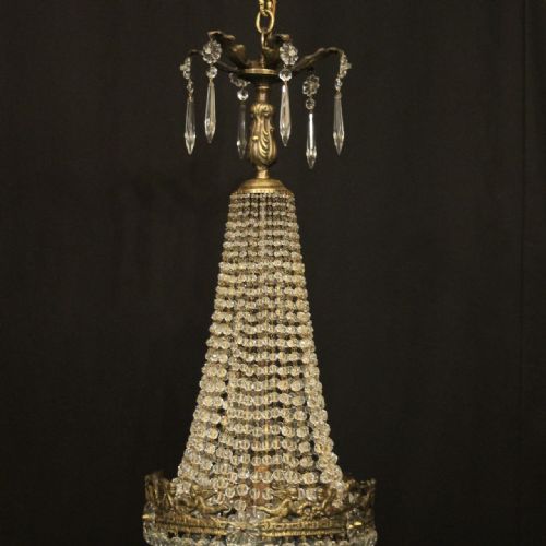FRENCH TENT WATERFALL SINGLE LIGHT CHANDELIER - ADDITIONAL PHOTO 6