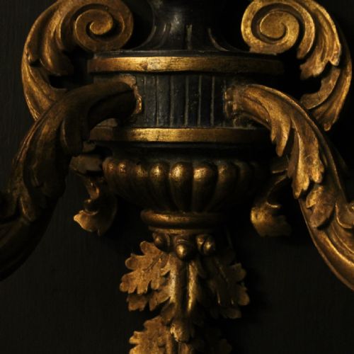 FRENCH SET OF 4 GILTWOOD TWIN ARM ANTIQUE WALL LIGHTS - ADDITIONAL PHOTO 8