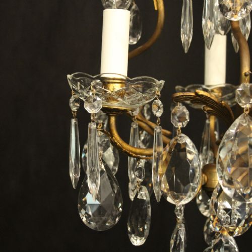 FRENCH GILDED BIRDCAGE 4 LIGHT ANTIQUE CHANDELIER - ADDITIONAL PHOTO 5
