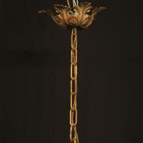 FLORENTINE 12 LIGHT POLYCHROME ANTIQUE CHANDELIER - ADDITIONAL PHOTO 9