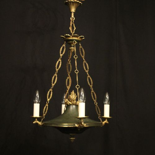FRENCH EMPIRE 4 LIGHT ANTIQUE CHANDELIER - ADDITIONAL PHOTO 1