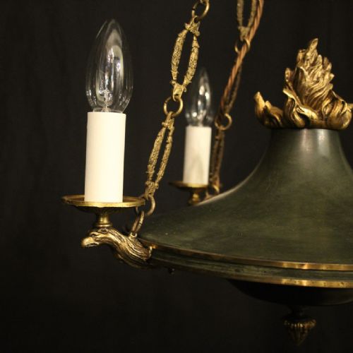 FRENCH EMPIRE 4 LIGHT ANTIQUE CHANDELIER - ADDITIONAL PHOTO 3