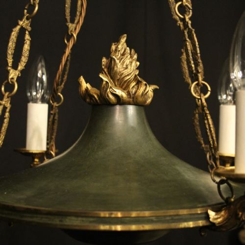 FRENCH EMPIRE 4 LIGHT ANTIQUE CHANDELIER - ADDITIONAL PHOTO 4