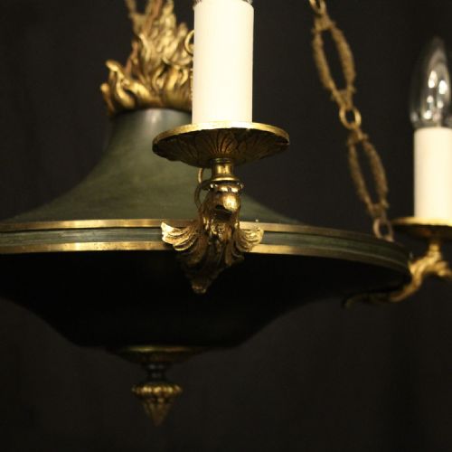FRENCH EMPIRE 4 LIGHT ANTIQUE CHANDELIER - ADDITIONAL PHOTO 5