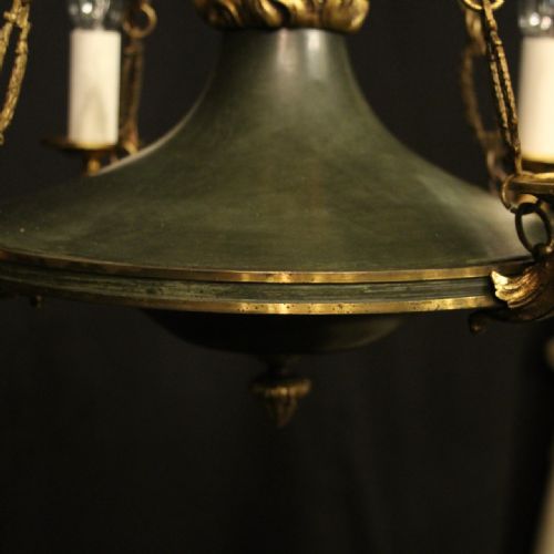 FRENCH EMPIRE 4 LIGHT ANTIQUE CHANDELIER - ADDITIONAL PHOTO 6