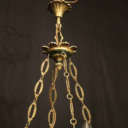 FRENCH EMPIRE 4 LIGHT ANTIQUE CHANDELIER - ADDITIONAL PHOTO 7