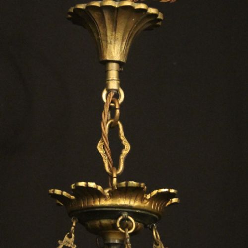 FRENCH EMPIRE 4 LIGHT ANTIQUE CHANDELIER - ADDITIONAL PHOTO 9