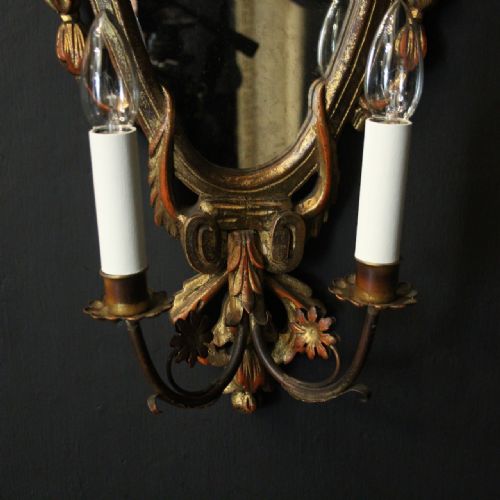 FRENCH PAIR OF GILTWOOD TWIN ARM GIRANDOLES - ADDITIONAL PHOTO 4