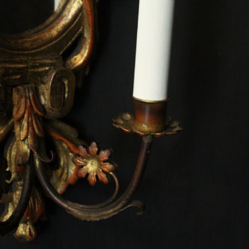 FRENCH PAIR OF GILTWOOD TWIN ARM GIRANDOLES - ADDITIONAL PHOTO 9