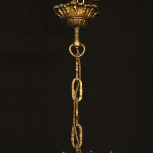 FRENCH 10 LIGHT GILDED BRONZE CRYSTAL ANTIQUE CHANDELIER - ADDITIONAL PHOTO 9