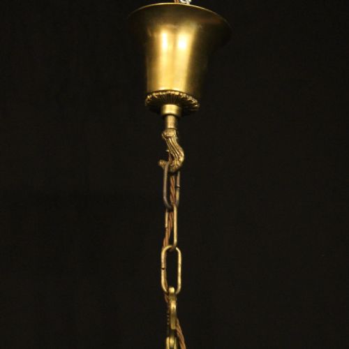 FRENCH EMPIRE TRIPLE LIGHT ANTIQUE CHANDELIER - ADDITIONAL PHOTO 9
