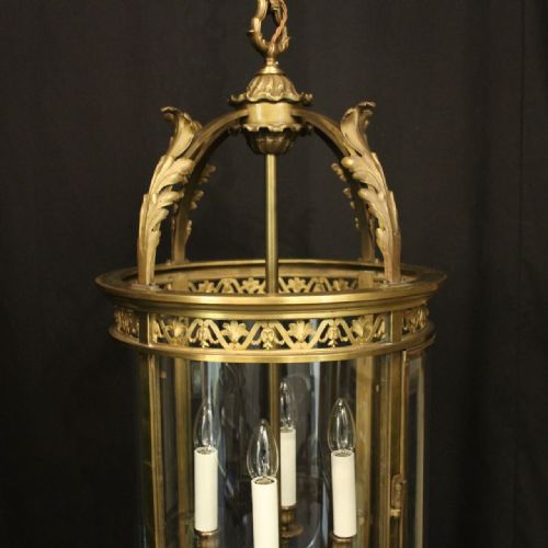 FRENCH GILDED BRONZE FOUR LIGHT HALL LANTERN - ADDITIONAL PHOTO 1