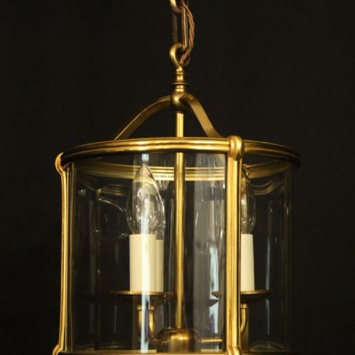 FRENCH GILDED BRONZE CONVEX HALL LANTERN - ADDITIONAL PHOTO 2