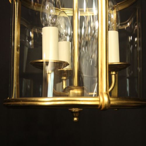 FRENCH GILDED BRONZE CONVEX HALL LANTERN - ADDITIONAL PHOTO 3