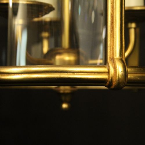 FRENCH GILDED BRONZE CONVEX HALL LANTERN - ADDITIONAL PHOTO 5