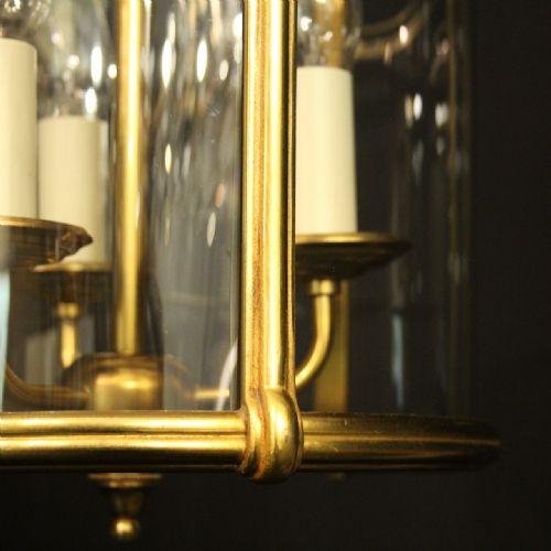 FRENCH GILDED BRONZE CONVEX HALL LANTERN - ADDITIONAL PHOTO 6