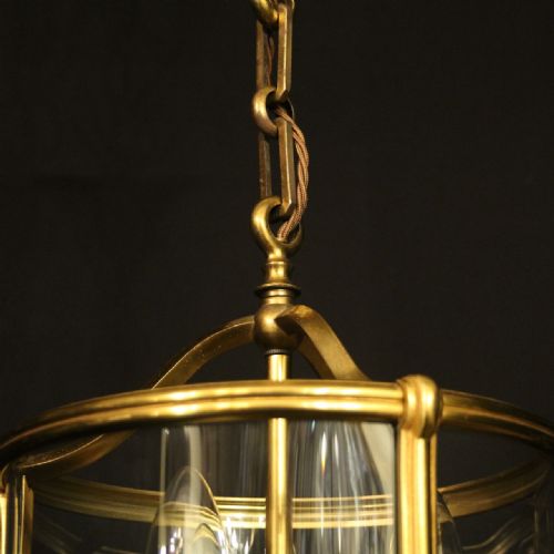 FRENCH GILDED BRONZE CONVEX HALL LANTERN - ADDITIONAL PHOTO 7