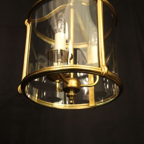 FRENCH GILDED BRONZE CONVEX HALL LANTERN - ADDITIONAL PHOTO 8