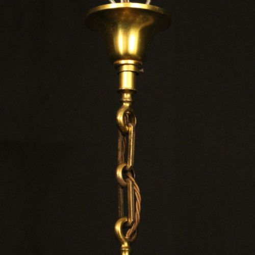 FRENCH GILDED BRONZE CONVEX HALL LANTERN - ADDITIONAL PHOTO 9