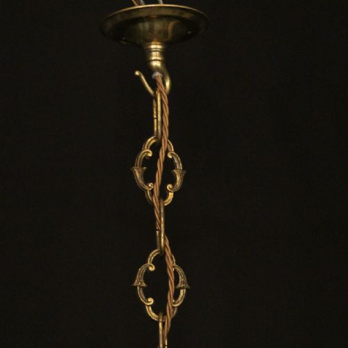 FRENCH GILDED CRYSTAL 6 LIGHT ANTIQUE CHANDELIER - ADDITIONAL PHOTO 9